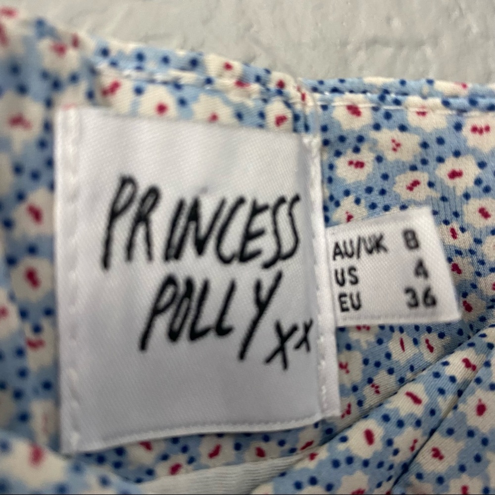 **SOLD ON CUR TSY princess polly fionn mini skirt in blue - Picture 4 of 4